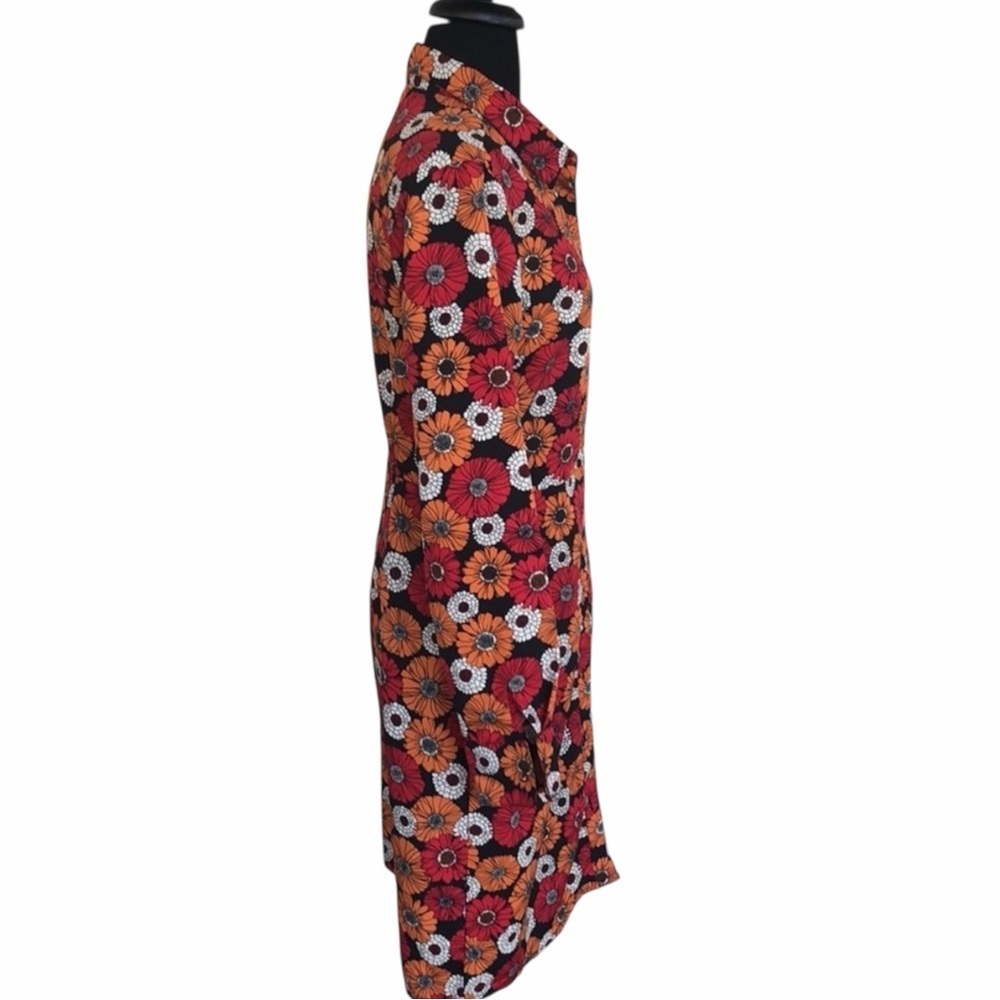 Brave Soul 70s Retro Mod Daisy Floral Mini Dress Button Front Groovy Boho S - Picture 7 of 16